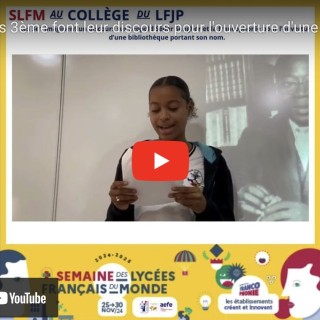 Semaine des lycées français du monde 2024 : Discours des 3e1 pour la bibliothèque L.S Senghor