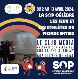 Parcours avenir et découverte des métiers pour la SOP avec le club média