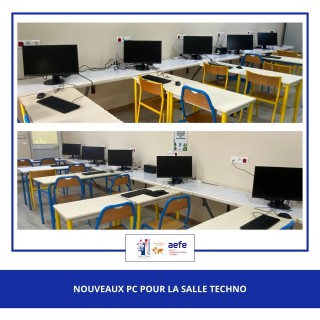 Nouvel équipement pour la salle techno
