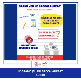 Le Grand Jeu du Baccalauréat arrive au CDI !
